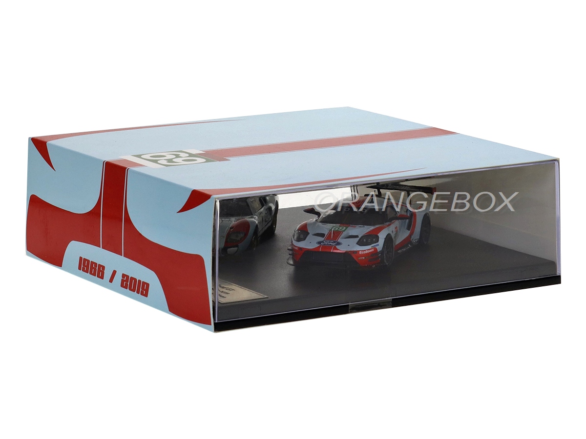 Set Ford GT40 1966 + Ford GT 2019 24 Horas LeMans 1:43 Ixo Models