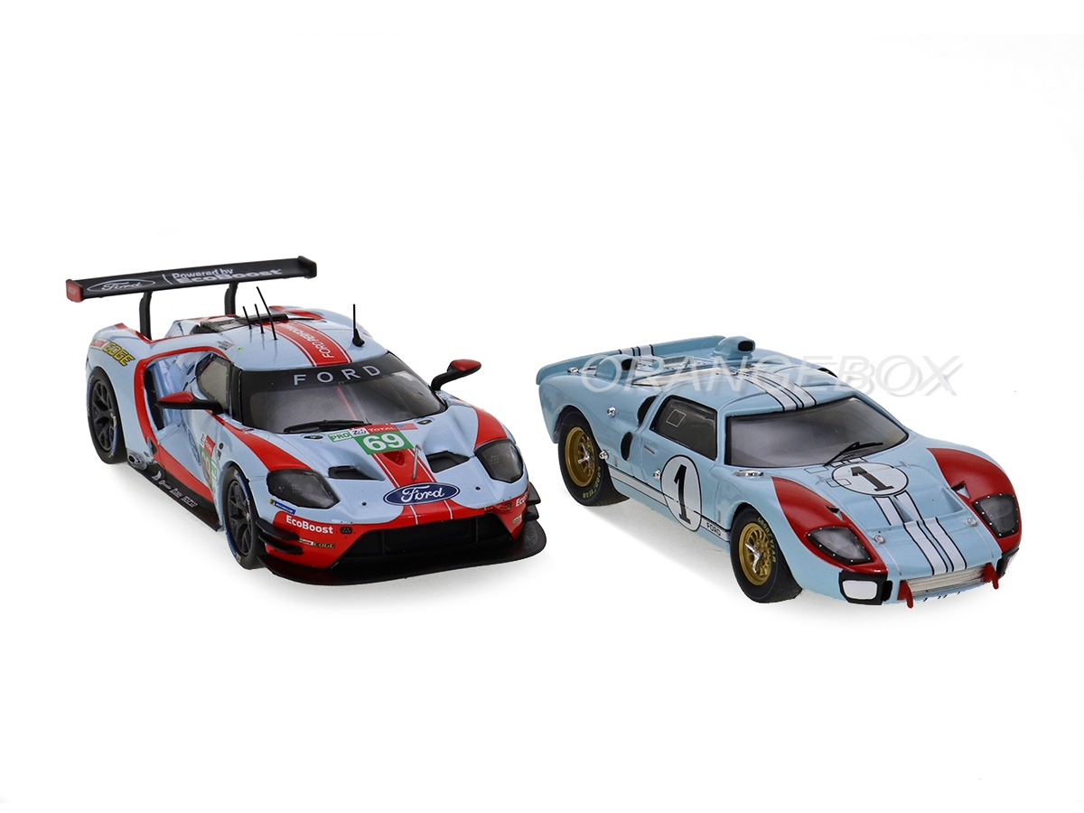 Set Ford GT40 1966 + Ford GT 2019 24 Horas LeMans 1:43 Ixo Models