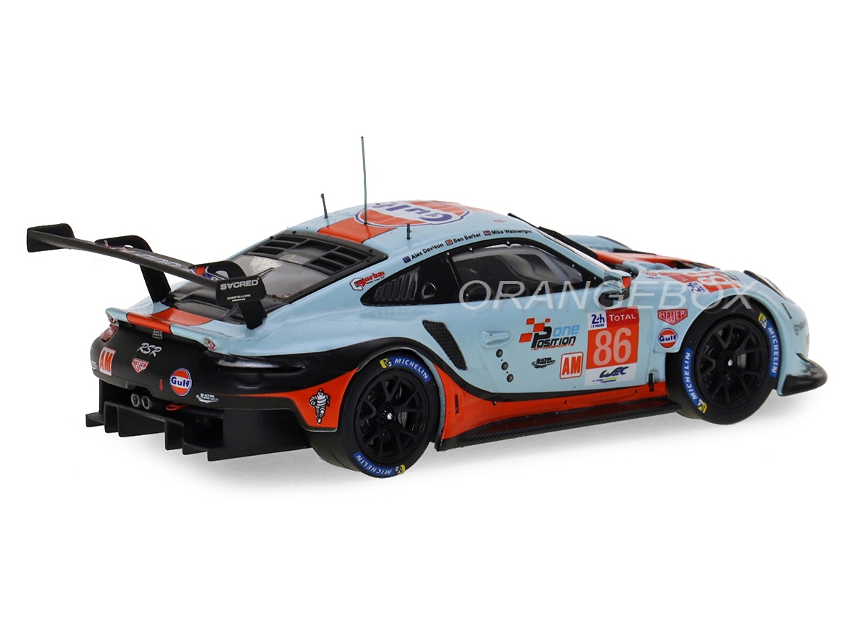 Porsche 911 RSR Gulf 24H LeMans 2018 1:43 Ixo Models - 20 anos
