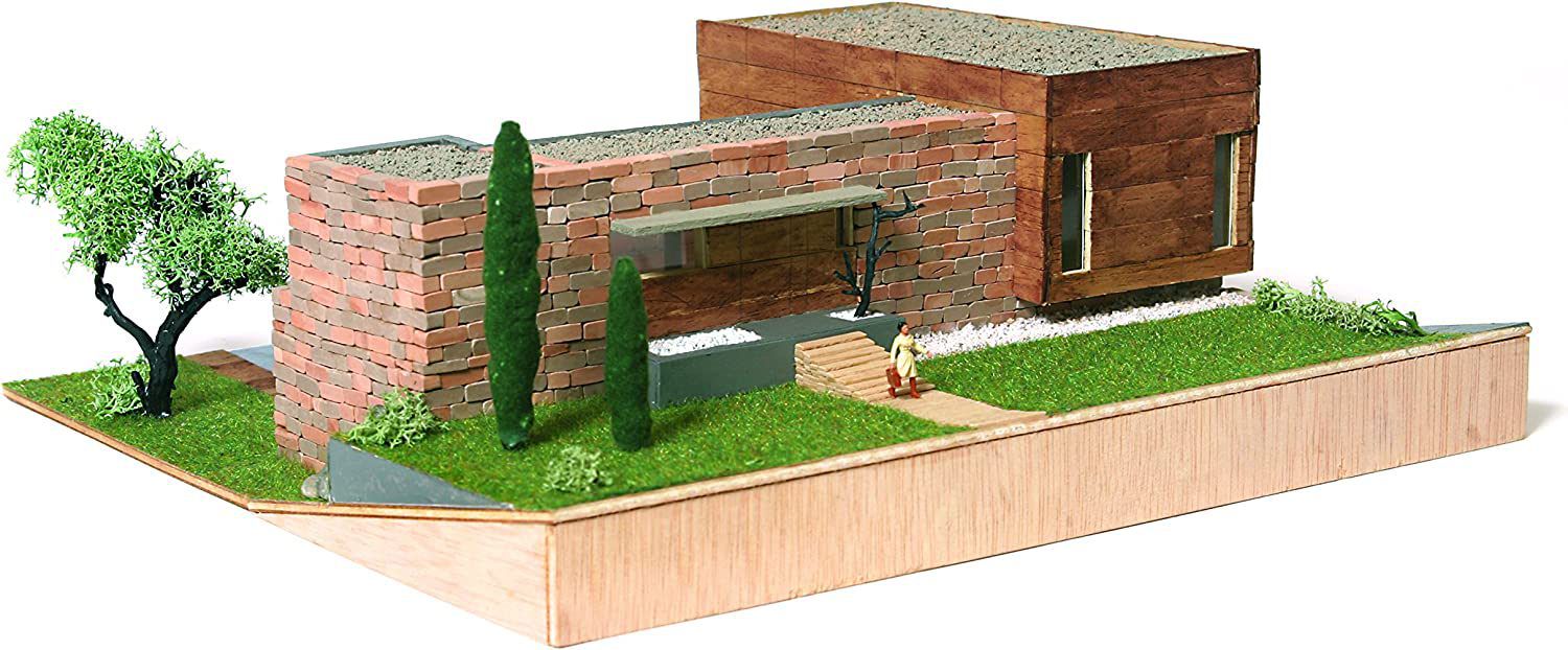 DOMUS-KITS Maison Rellinars Réelle – Kit Réduction 1/87, Maquette Contemporaine Minimaliste à Construire Soi-Même
