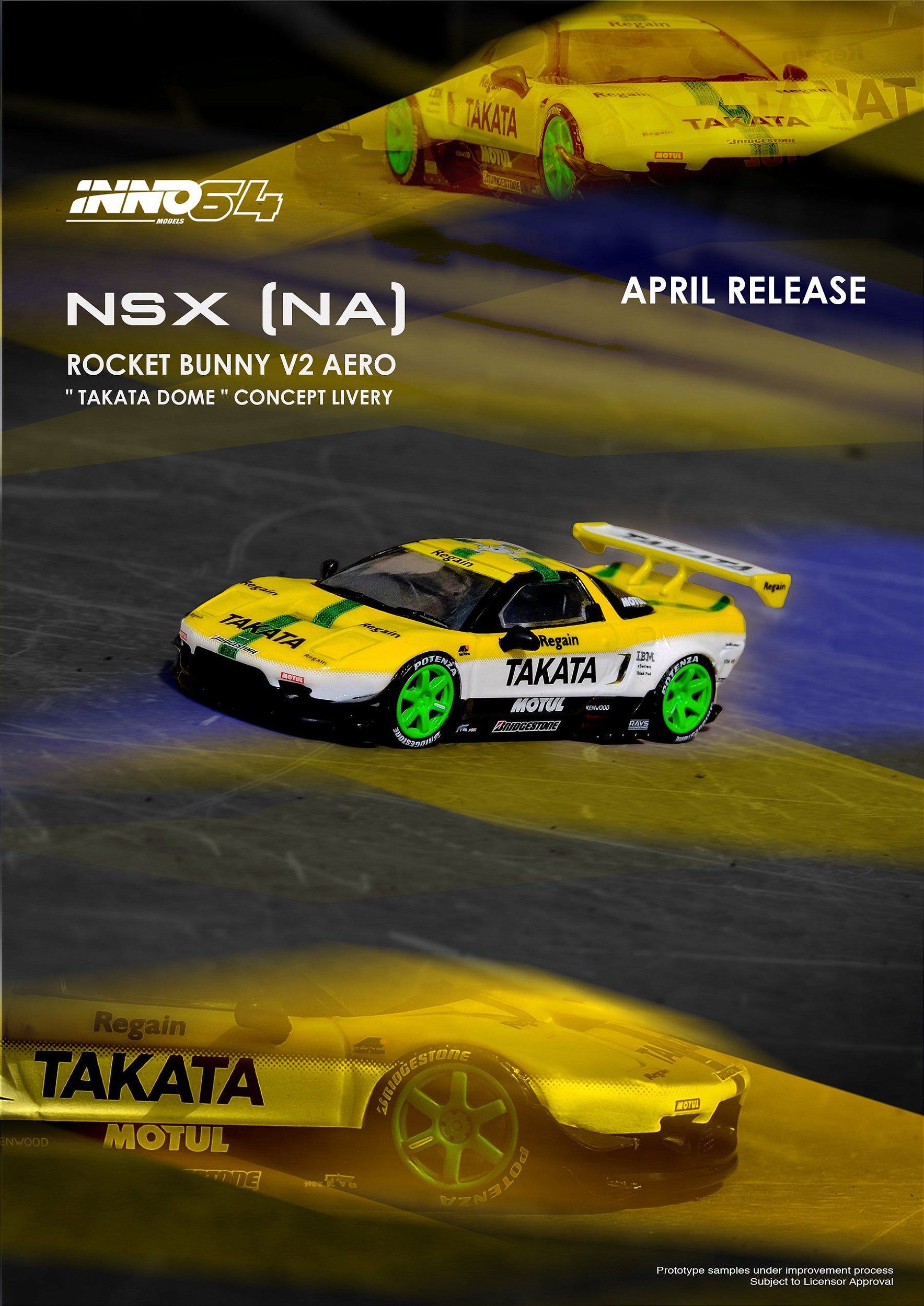 Honda NSX (NA1) Rocket Bunny V2 TAKATA 1:64 INNO64 - 20 anos! Loja