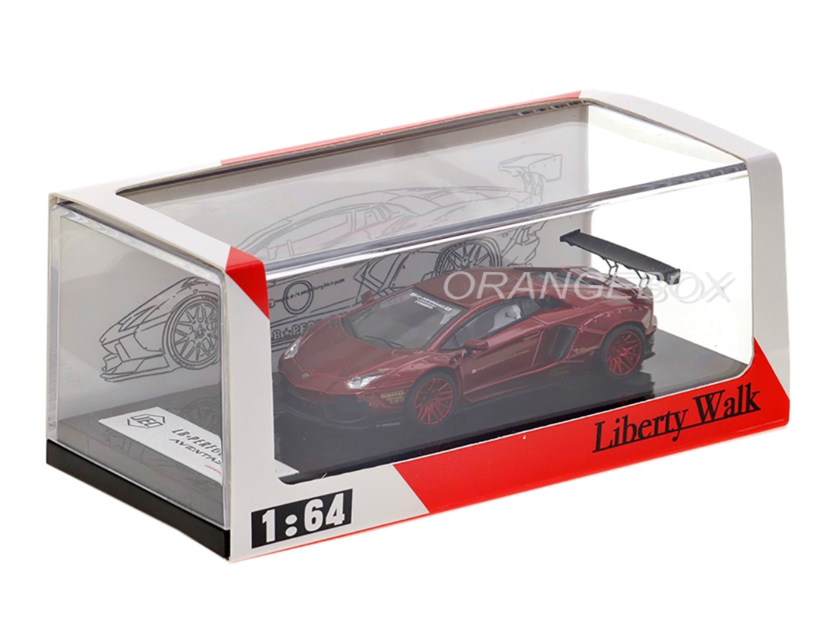 Lamborghini Aventador LP700-4 LB Works 1:64 JEC Vermelho - 20 anos