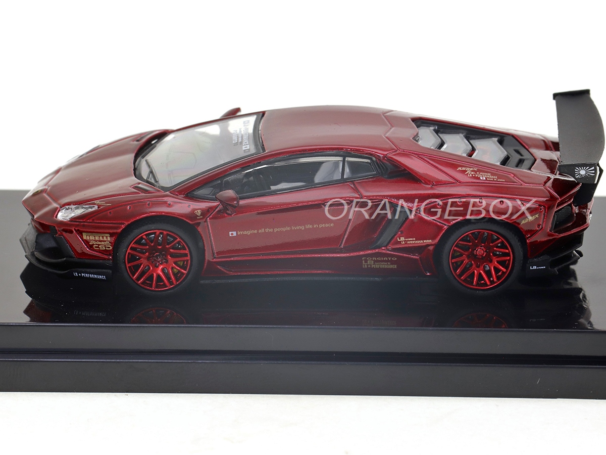 Lamborghini Aventador LP700-4 LB Works 1:64 JEC Vermelho - 20 anos
