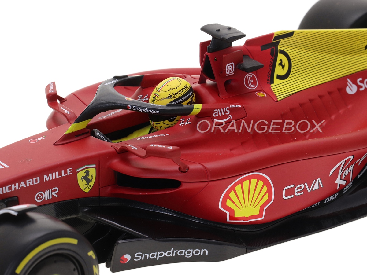 Fórmula 1 Ferrari F1-75 Scuderia 2022 Monza Leclerc 1:18 Bburago