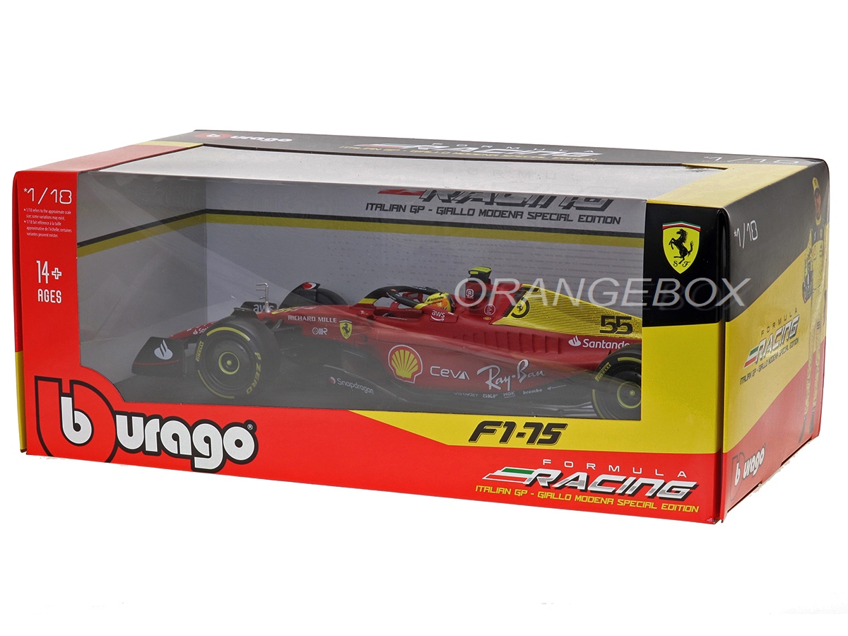 Fórmula 1 Ferrari F1-75 Scuderia 2022 Gp Monza Sainz Jr 1:18