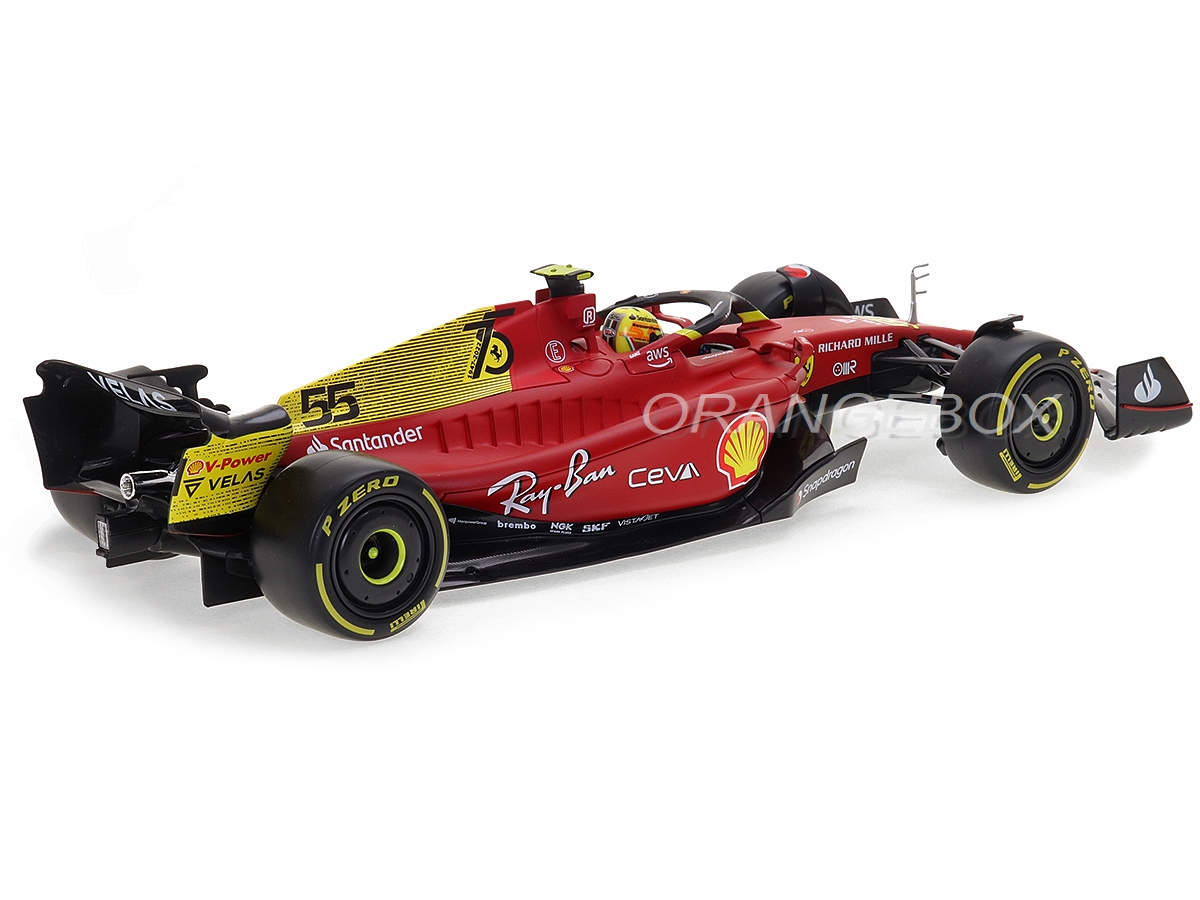 未使用 ブラゴ burago F1-75 1/18 FORMULA RACING Fórmula 1 Ferrari F1-75 Scuderia 2022 Gp Monza Sainz Jr 1:18