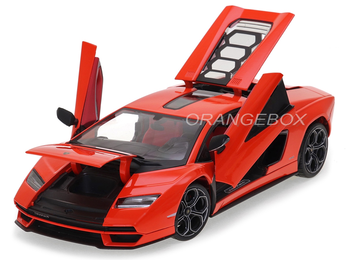 Lamborghini Countach LPI 800-4 2022 1:18 Maisto Laranja - 20 anos
