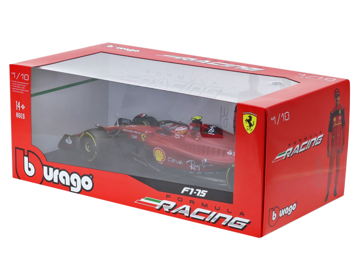 Fórmula 1 Ferrari F1-75 Scuderia 2022 Carlos Sainz Jr 1:18 Bburago