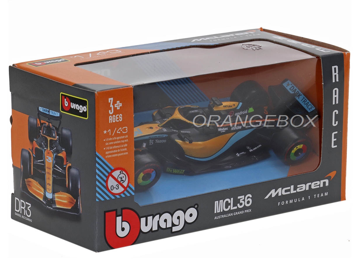 Bburago Fórmula 1 a escala 1/43 McLaren F1 MCL36#3 Daniel Ricciardo y #4 Lando Norris Alloy Car Die Cast Model Collection Gift (#4 Lando Norris Bburago Fórmula 1 a escala 1/43 McLaren F1 MCL36#3 Daniel Ricciardo y #4 Lando Norris Alloy Car Die Cast Model Collection Gift (#4 Lando Norris