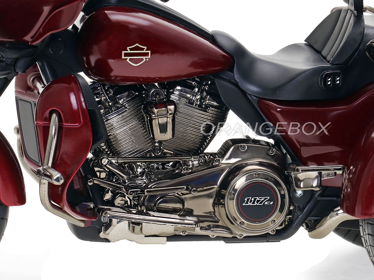 Modèle Réduit Maisto CVO Tri-Glide 2021 à L'échelle 1:12 - Voiture Miniature Rouge, Neuf