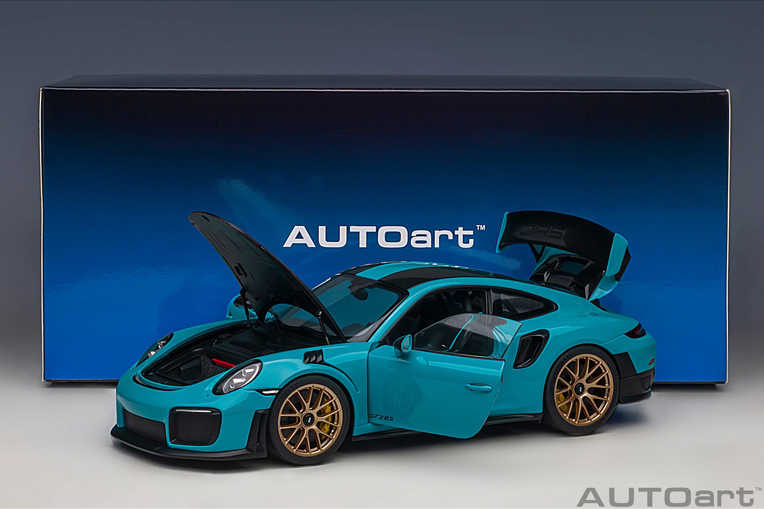 Porsche 911 (991.2) GT2 RS Weissach Package 1:18 Autoart Azul - 19