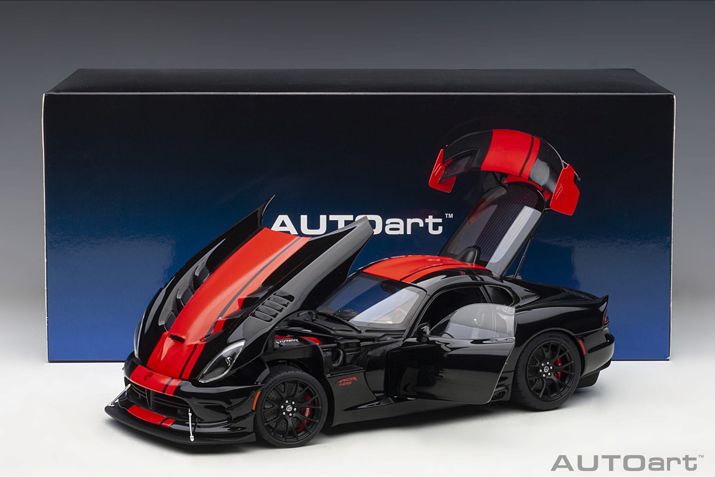 FIG&VIPER - FIG&VIPER ブラック✖️イエローMA-1 Dodge Viper 1:28 Edition ACR 2017 1:18 Autoart Preto - 20 anos