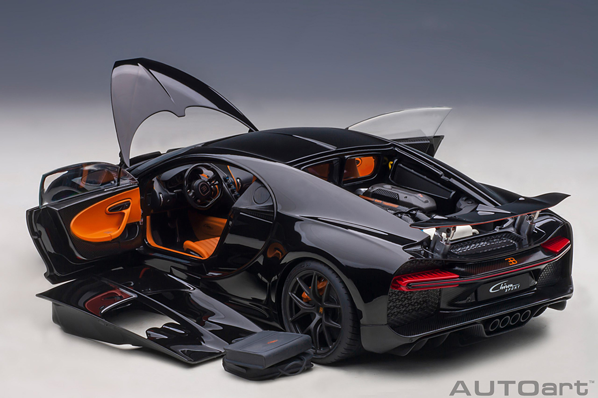 Bugatti Chiron Sport 2019 1:18 Autoart Preto - 19 anos! Loja on