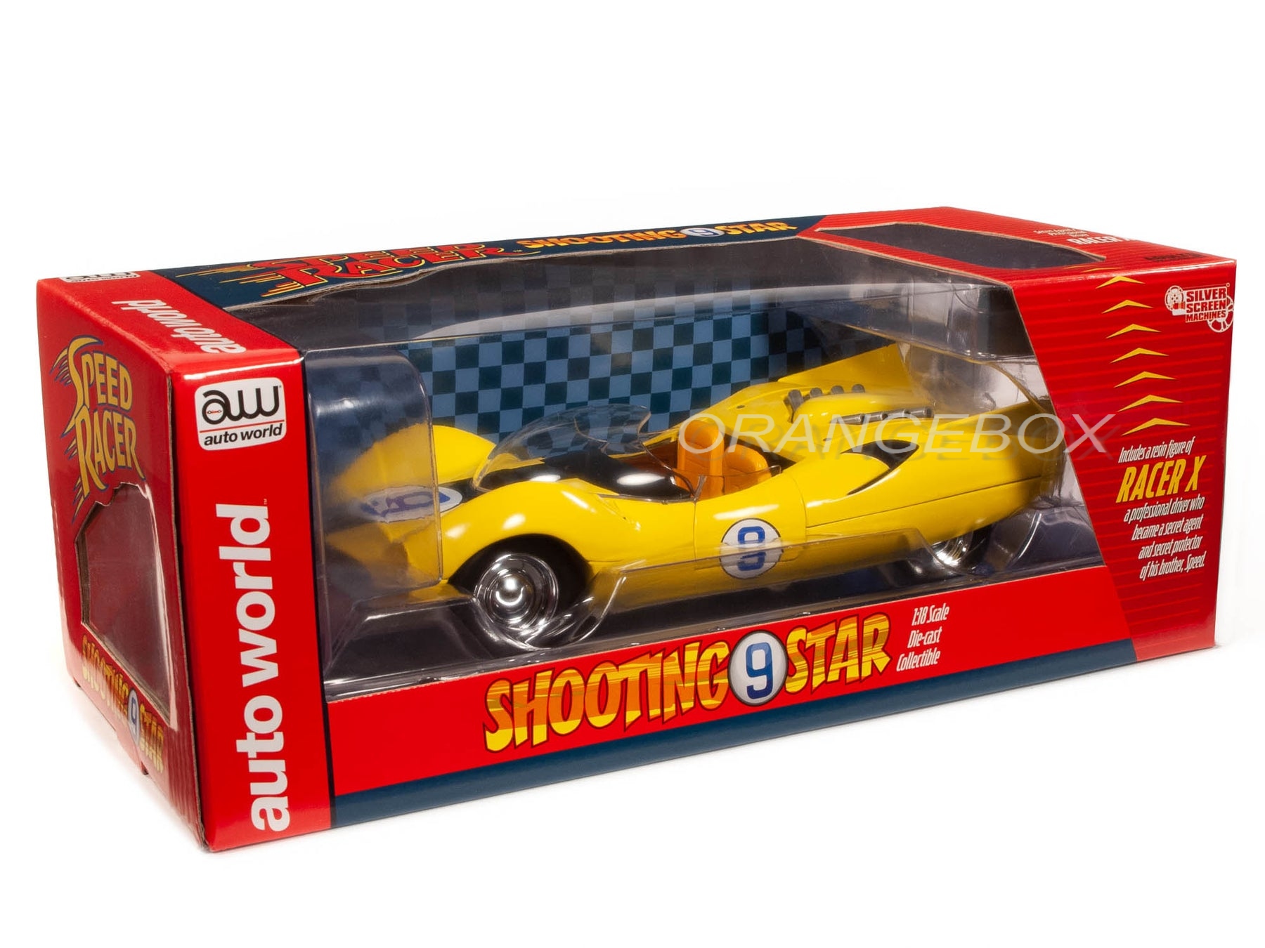 Speed Racer Shooting Star + Figura Racer X Autoworld 1:18 - 19