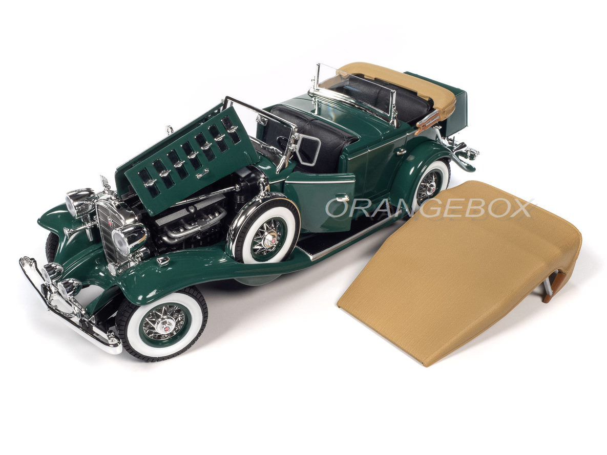 Cadillac V16 Sport Phaeton 1932 1:18 Autoworld Verde - 20 anos