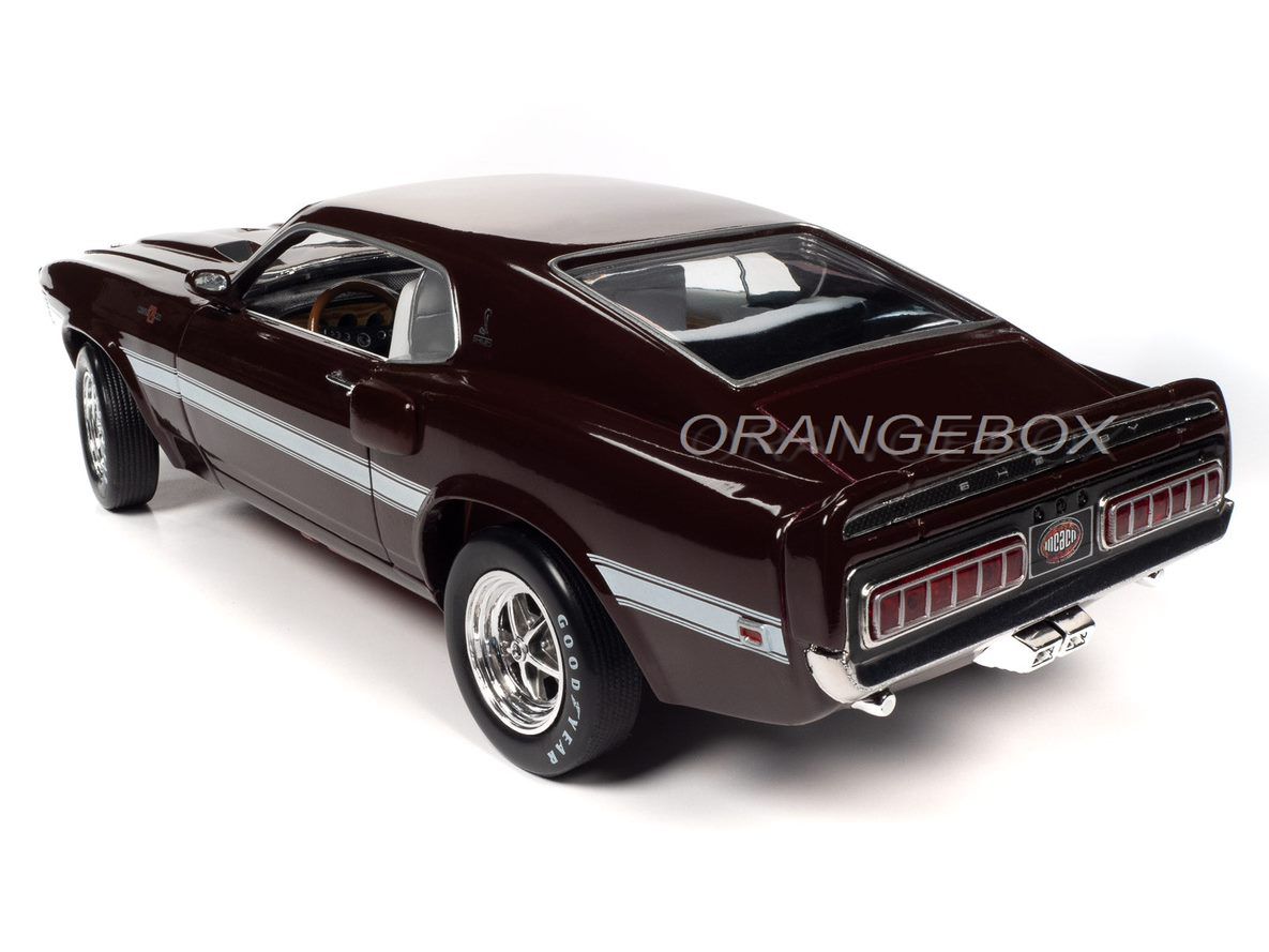 Shelby GT-500 1969 1:18 Autoworld Marrom - 20 anos! Loja on-line