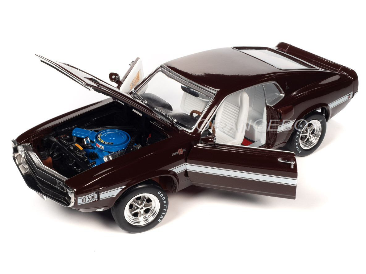 Shelby GT-500 1969 1:18 Autoworld Marrom - 20 anos! Loja on-line