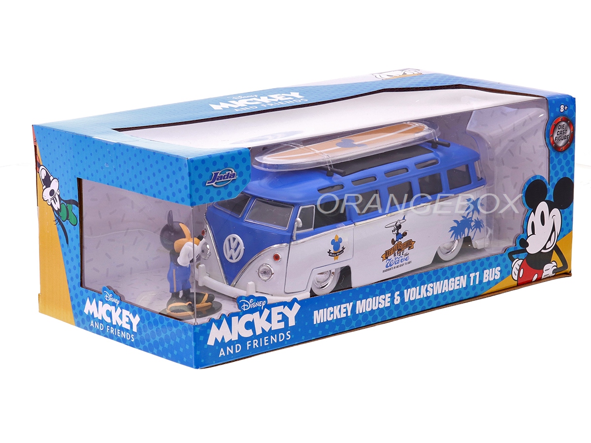 Volkswagen Kombi T1 Bus Disney Jada Toys 1:24 + Figura Mickey