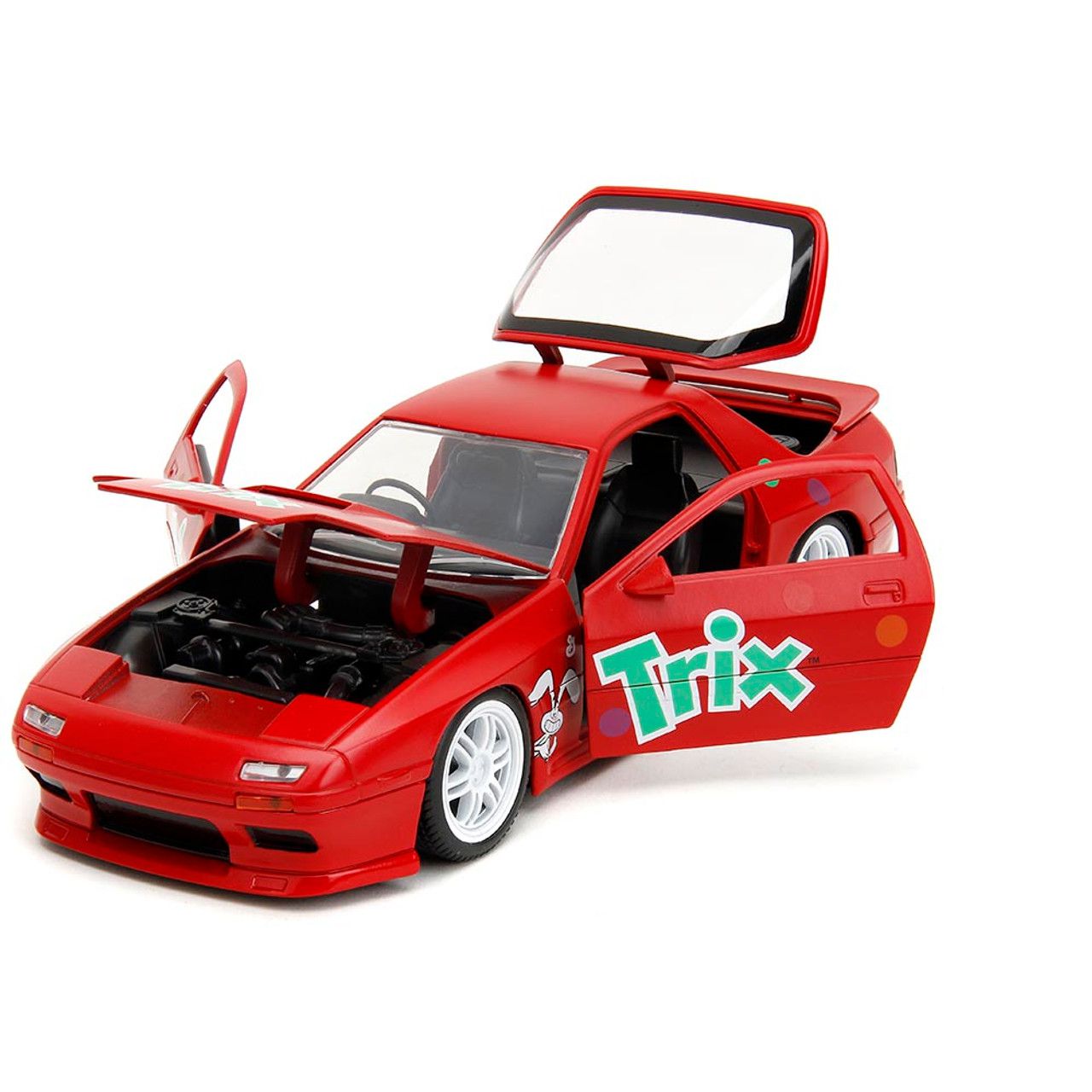 Mazda RX-7 1985 + Figura Coelho Trix Jada Toys 1:24 - 20 anos