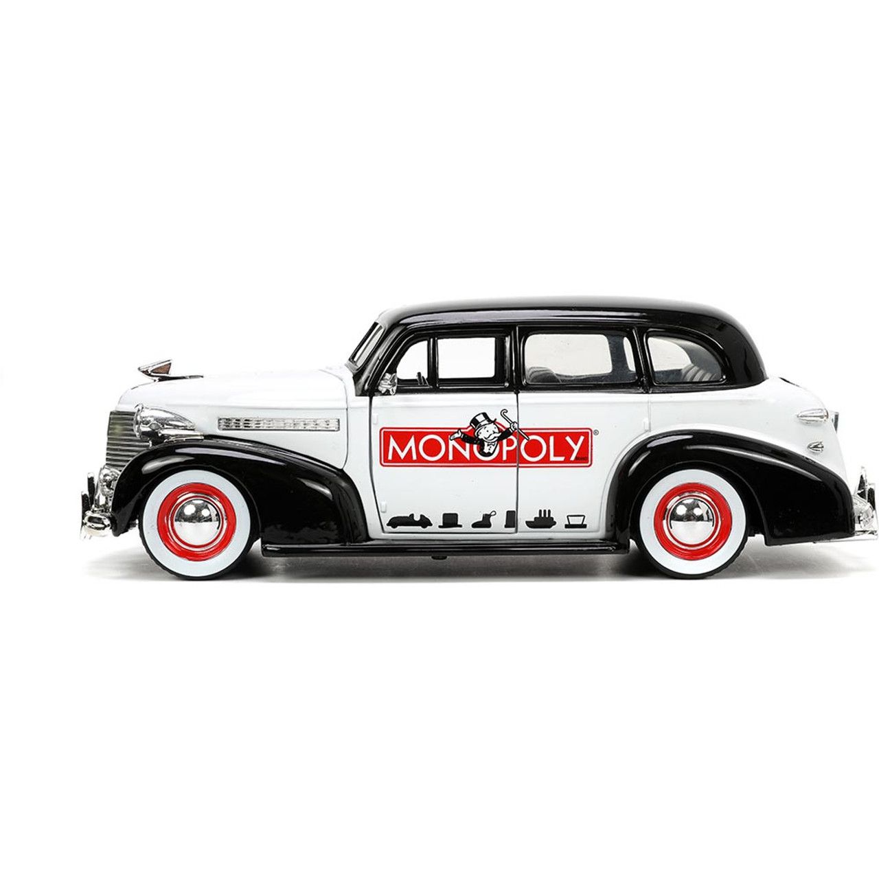 Chevrolet Master Deluxe 1939 + Figura Mr. Monopoly Jada Toys 1:24