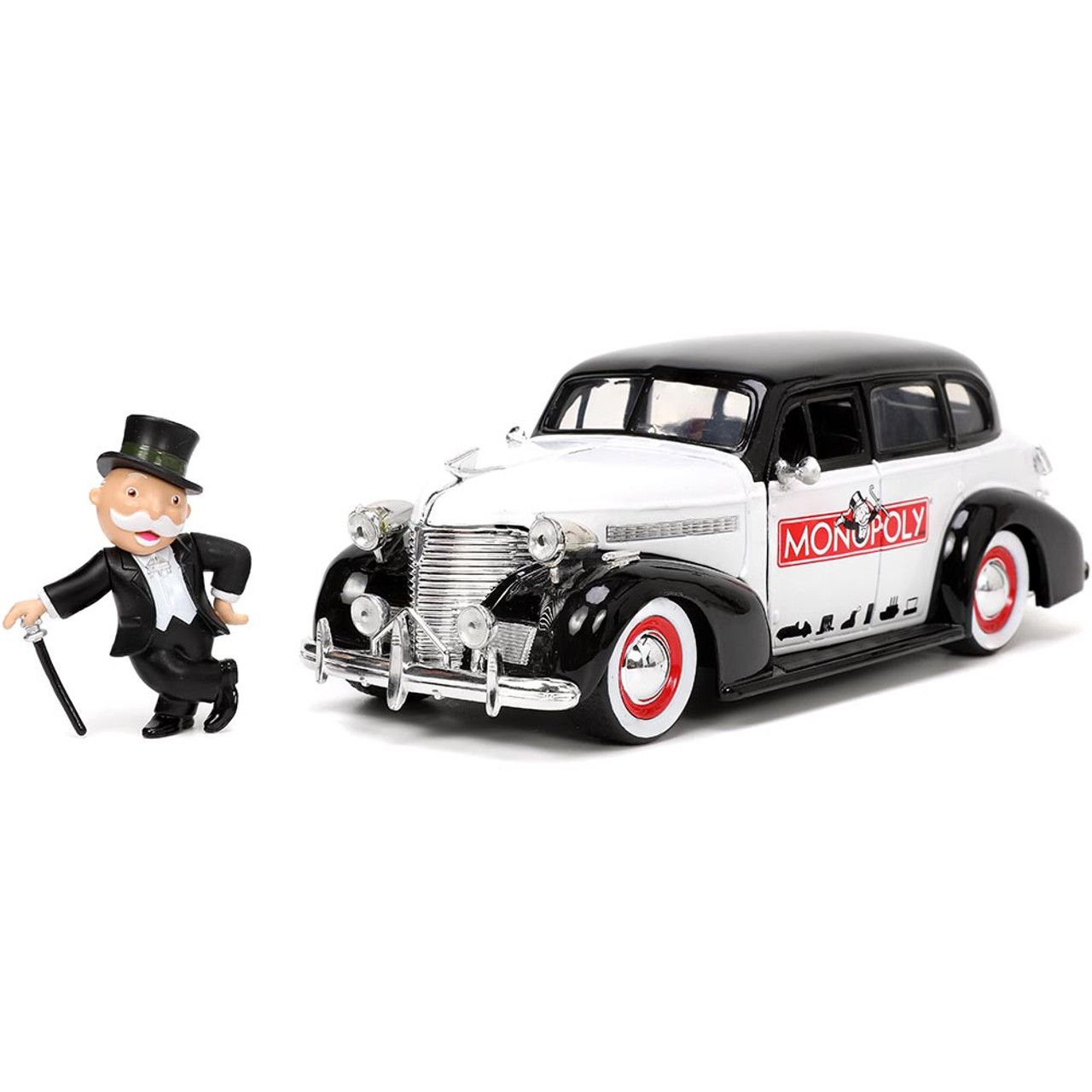 Chevrolet Master Deluxe 1939 + Figura Mr. Monopoly Jada Toys 1:24