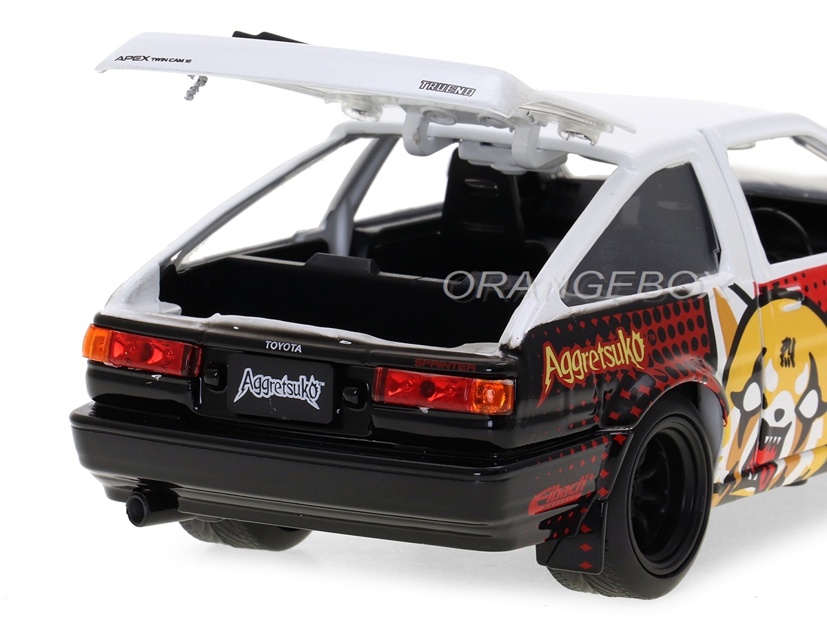 Toyota Trueno 1986 (AE86) + Figura Aggrestuko Jada Toys 1:24