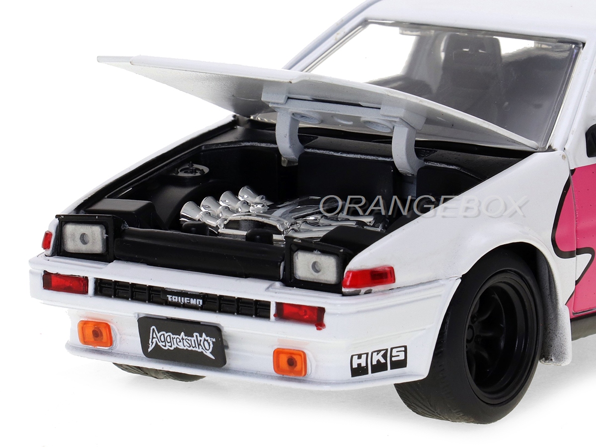 Toyota Trueno 1986 (AE86) + Figura Aggrestuko Jada Toys 1:24