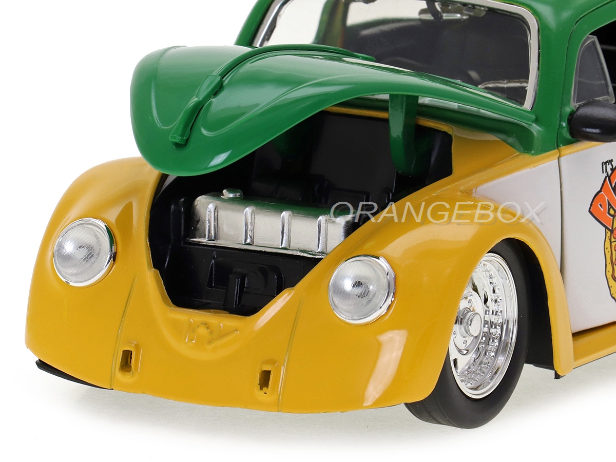 Volkswagen Drag Fusca 1959 Tartarugas Ninja + Figura Michelangelo