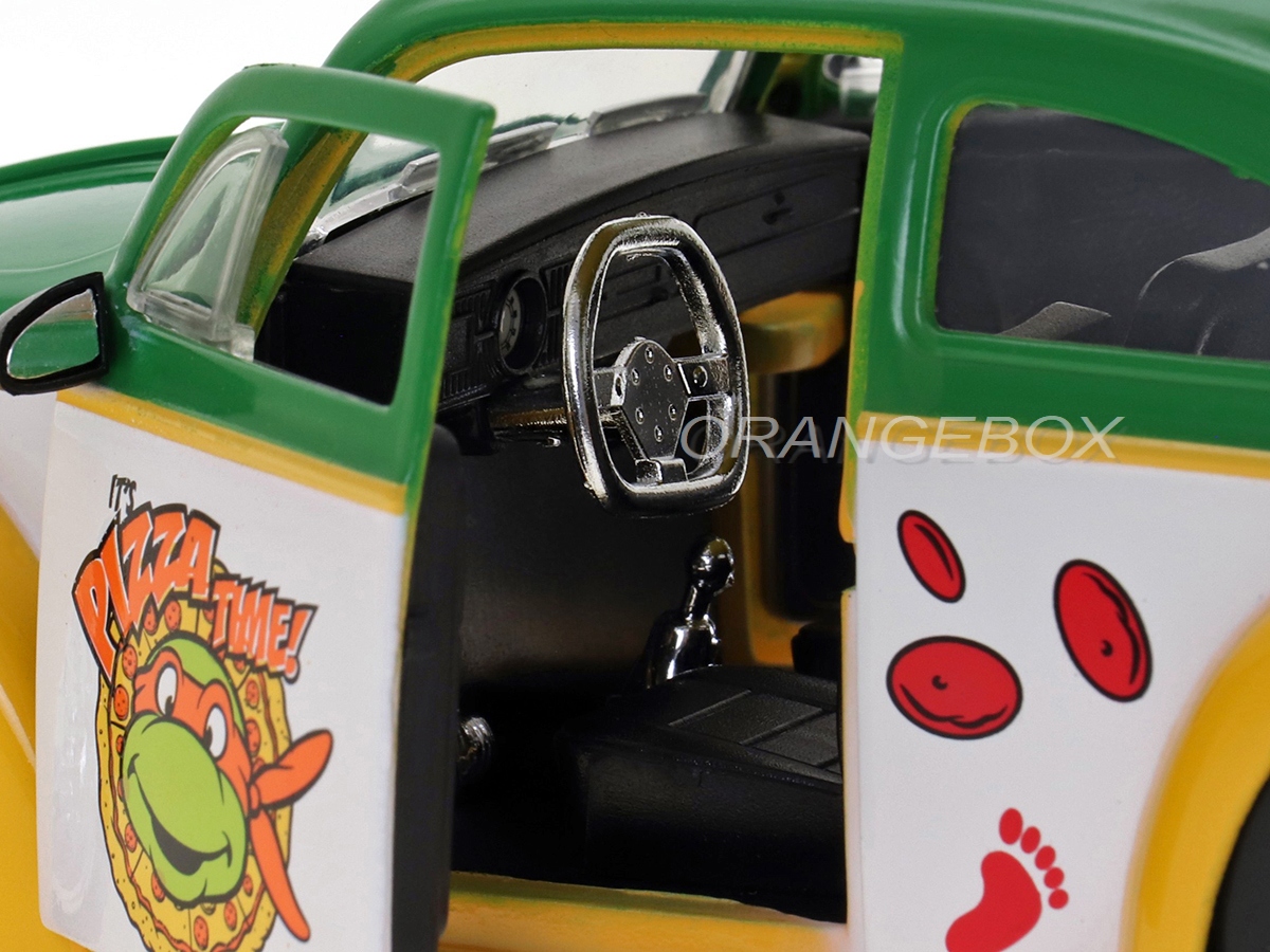 Volkswagen Drag Fusca 1959 Tartarugas Ninja + Figura Michelangelo