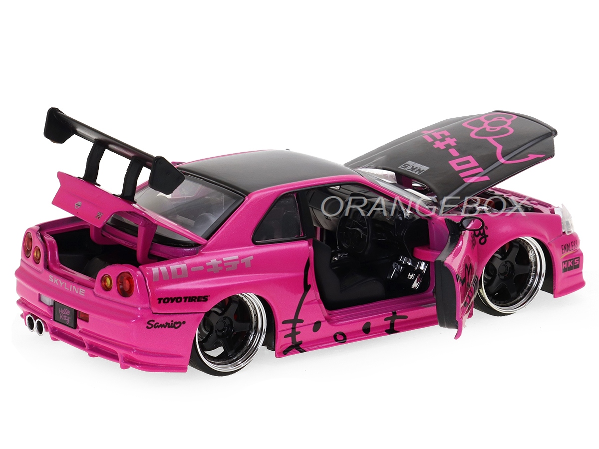Nissan Skyline GT-R (BNR34) 2002 + Figura Hello Kitty (em