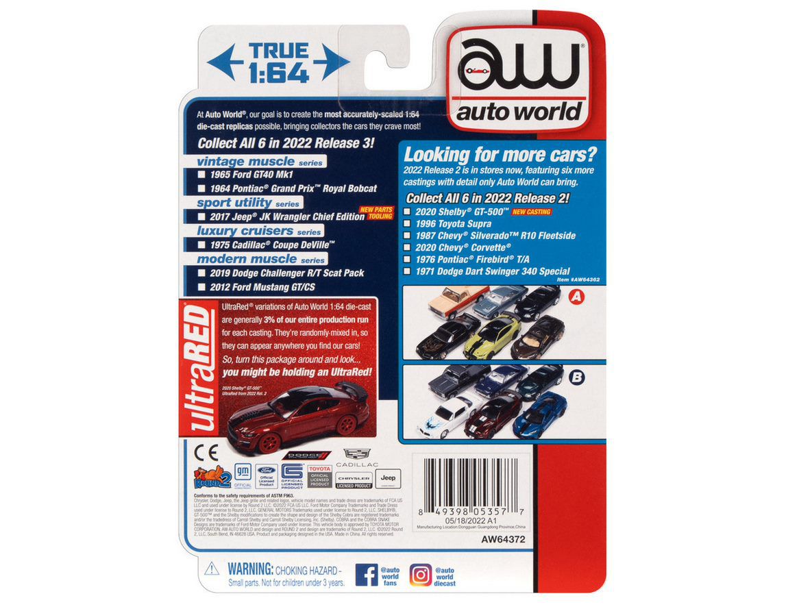 Cadillac Coupe DeVille 1976 Release 3A 2022 1:64 Autoworld Premium