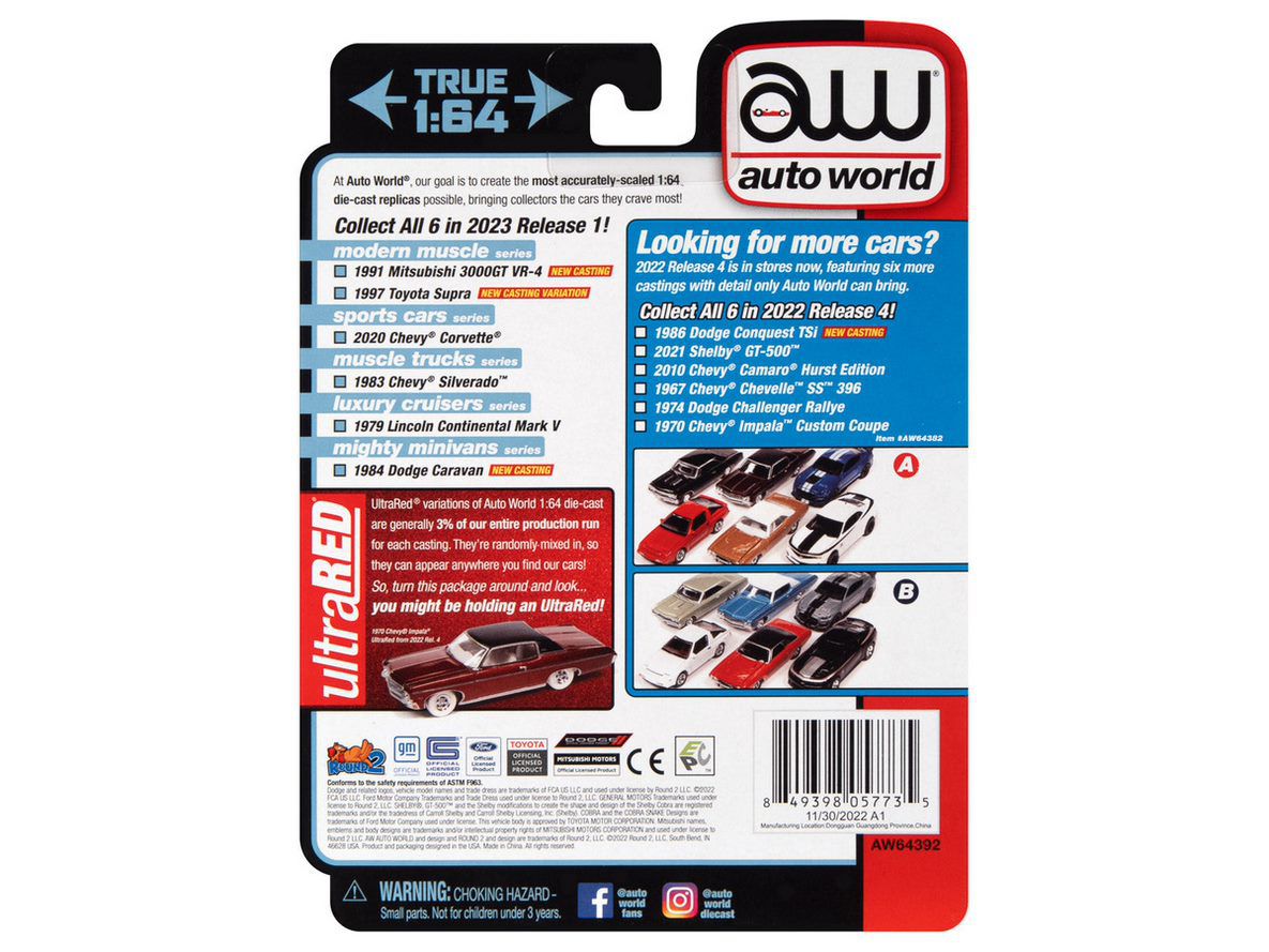 Toyota Supra 1997 Release 1B 2023 1:64 Autoworld Premium - 20 anos