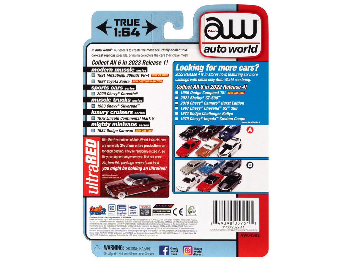 Toyota Supra 1997 Release 1A 2023 1:64 Autoworld Premium - 20 anos