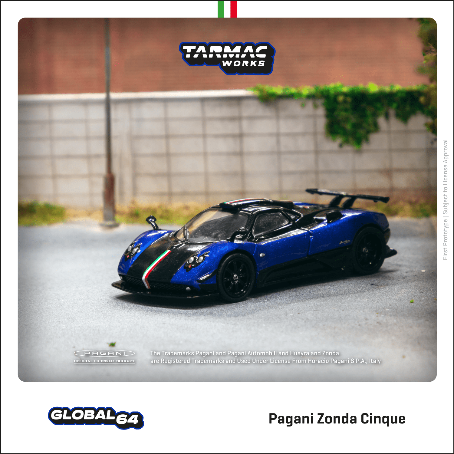 Pagani Zonda Cinque 1:64 Tarmac Works Azul - 19 anos! Loja on-line