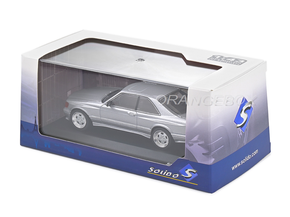 Mercedes Benz 560 SEC Widebody 1990 1:43 Solido Prata - 20 anos
