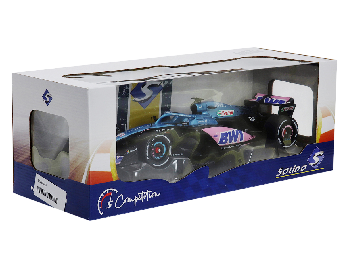 Fórmula 1 Alpine A523 Presentation Version 2023 1:18 Solido Azul