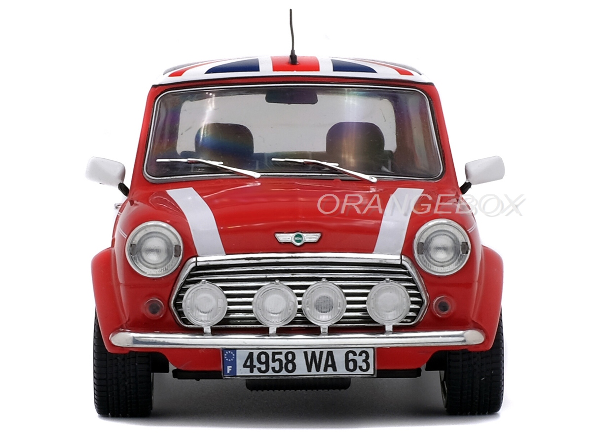 POLITOYS MINI COOPER SPORT 赤1／18ムーンアイズ Solido 1:18 Mini Cooper 1.3i Sport Pack year 1997 red with Union