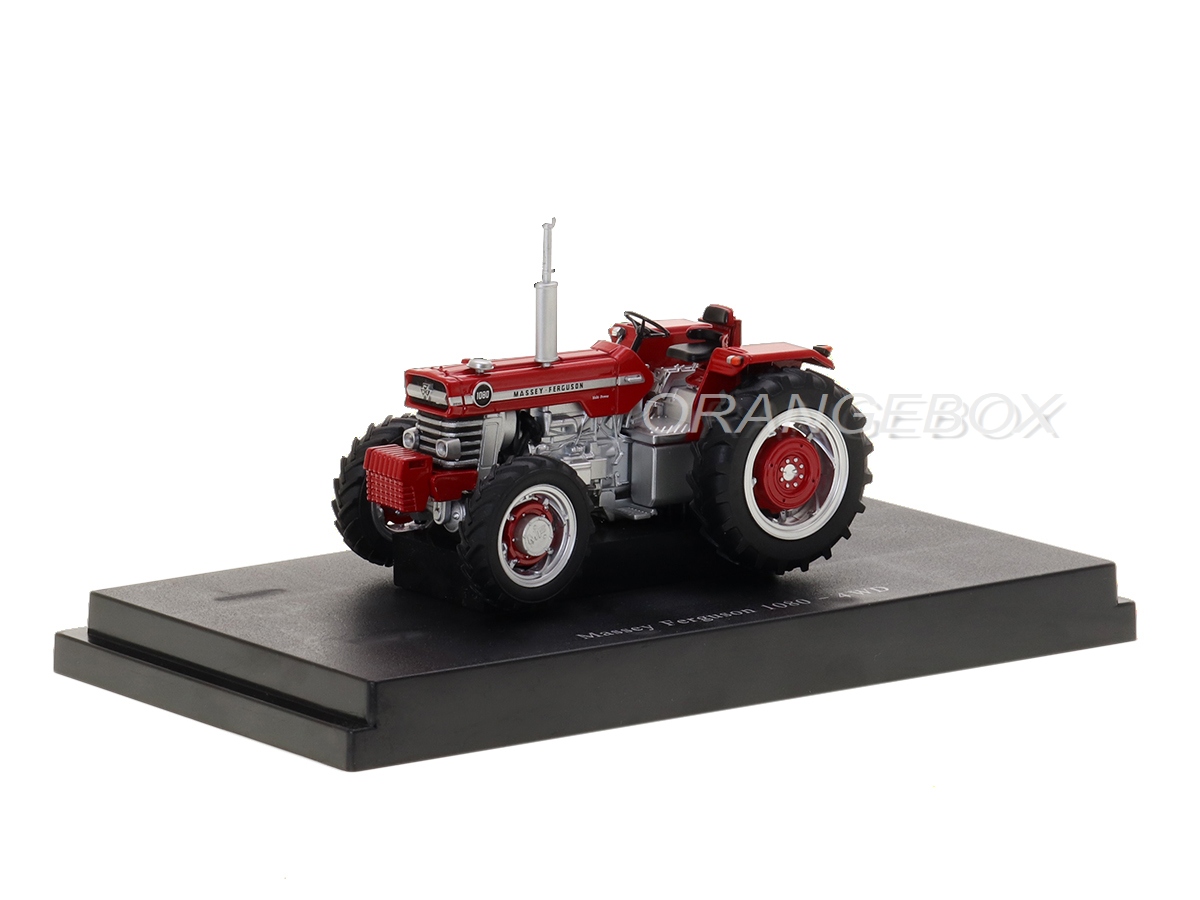 Trattore In Miniatura Universal Hobbies Massey Ferguson 1080 4x4 Con Cabina Peko - Scala 1/32, Metallo E Plastica