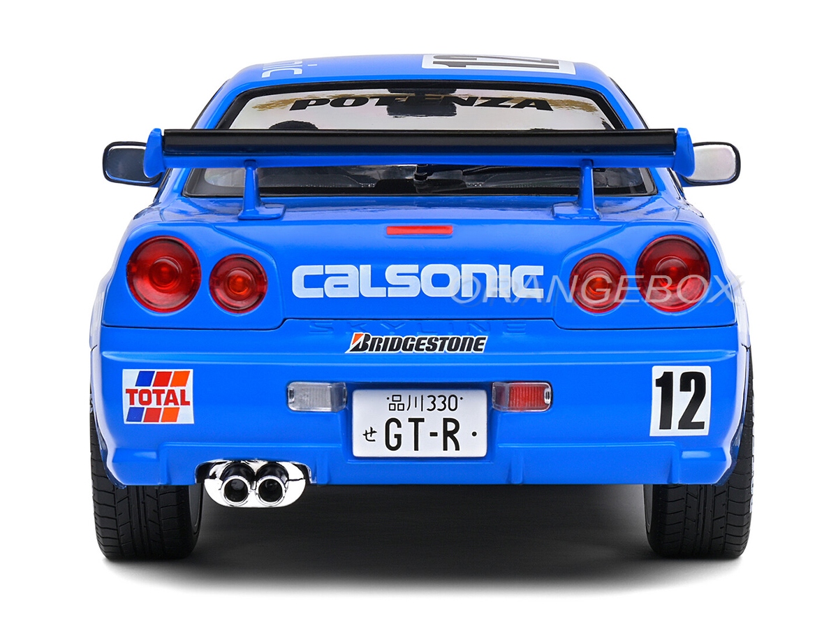 Nissan R34 Calsonic #12 - Solido 1/18 - Bleu - 2000 - Street Fighter - Portes Ouvrantes