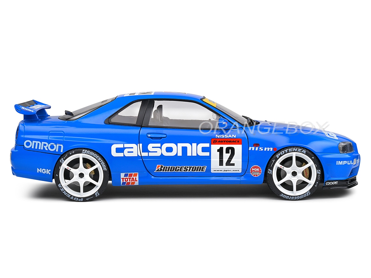 ミニカー 1/18 AUTOart CALSONIC GTR (R34)JGTC 2001 Nissan Skyline GT-R (R34) Street Fighter CALSONIC 2000 1:18 Solido
