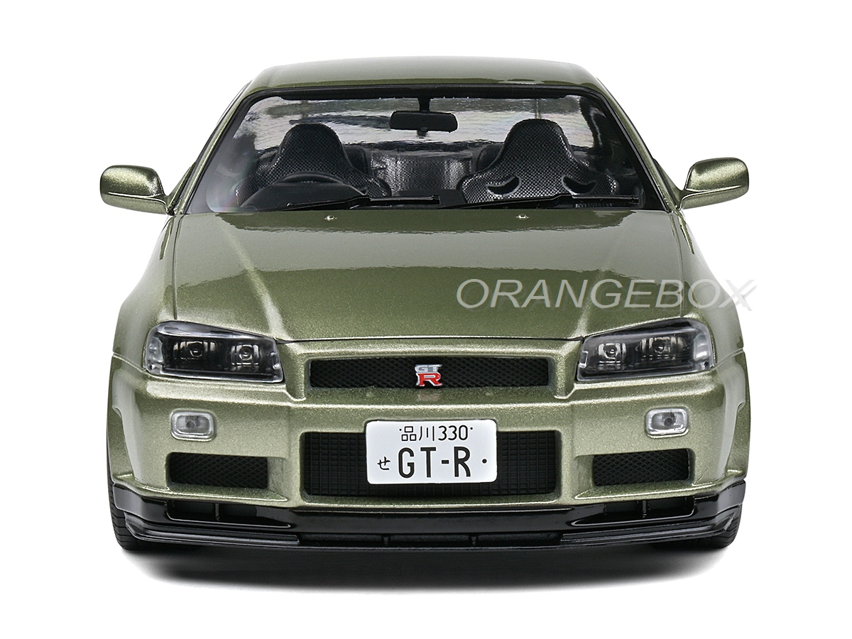 Nissan Skyline GT-R (R34) 1999 1:18 Solido Verde - 20 anos! Loja Nissan Skyline GT-R (R34) 1999 1:18 Solido Verde - 20 anos! Loja