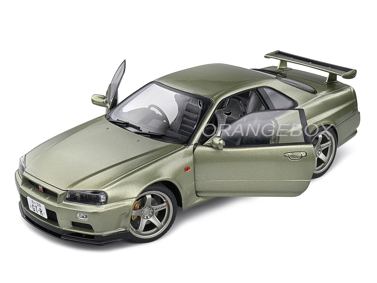 Nissan Skyline GT-R (R34) 1999 1:18 Solido Verde - 20 anos! Loja