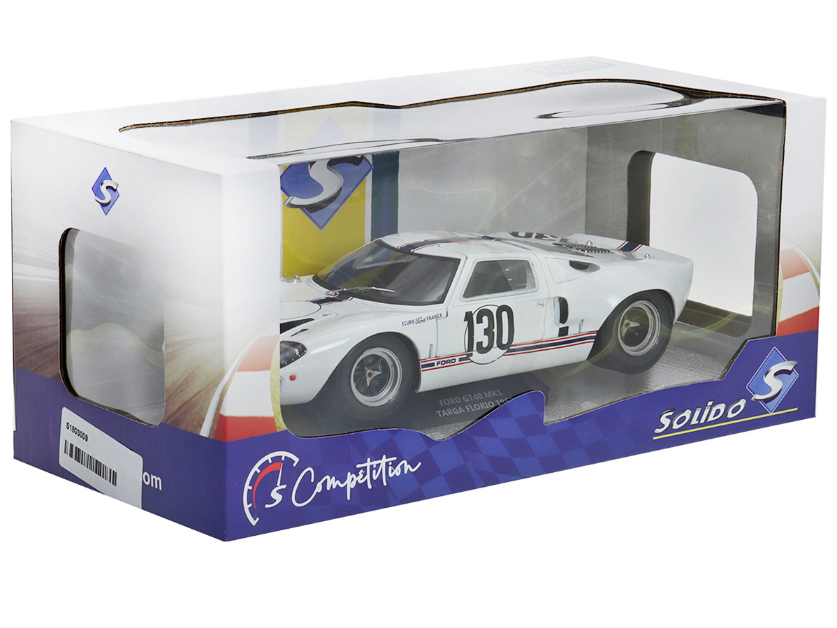 Ford GT40 MK.1 Targa Florio 1967 1:18 Solido Branco - 19 anos