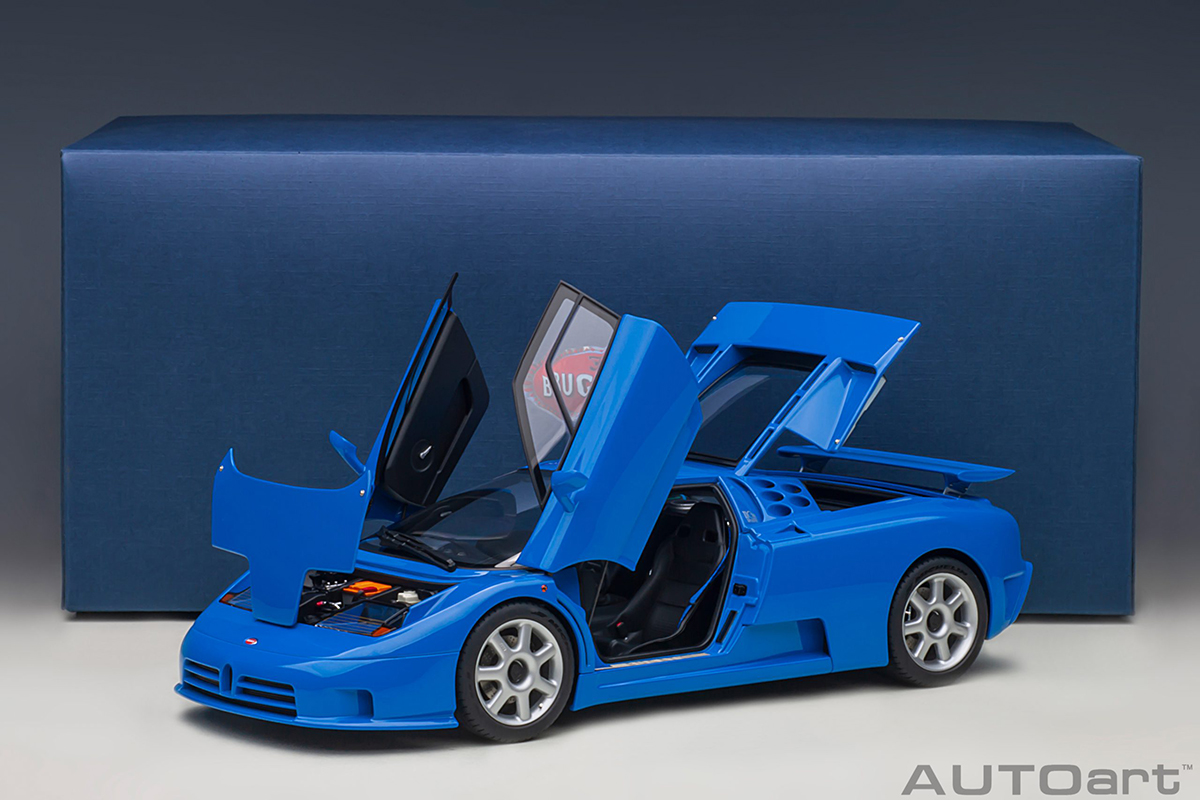 Miniature Bugatti EB110 NOREV 1/43 - Bleue - Modèle Développement - Neuf