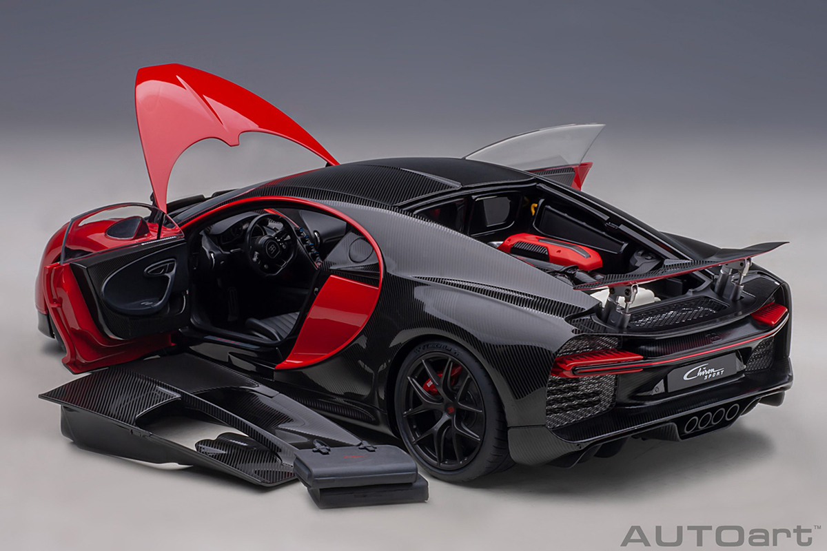 ミニカー autoart 1/18 Bugatti Chiron Bugatti Chiron Sport 2019 1:18 Autoart Vermelho - 19 anos! Loja on