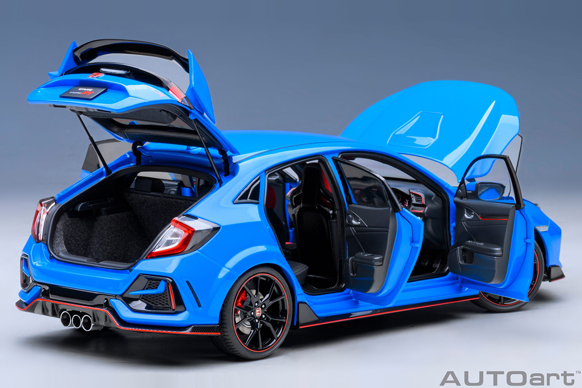 Honda Civic Type R (FK8) 2021 1:18 Autoart Azul - 19 anos! Loja on