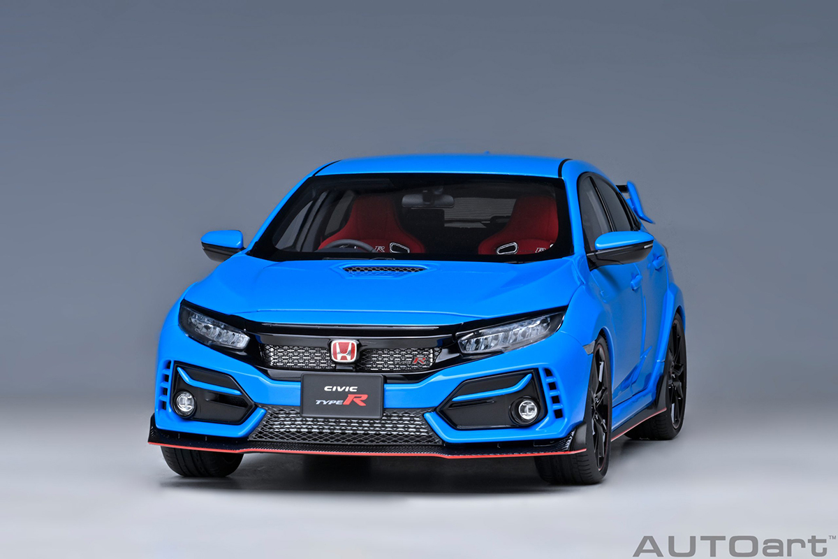 Honda Civic Type R (FK8) 2021 1:18 Autoart Azul - 19 anos! Loja on