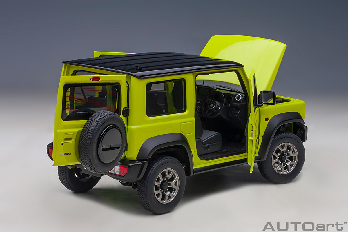 AutoArt 1/18 Suzuki Jimny　ジムニー　キネティックイエロ Suzuki Jimny Sierra (JB74) 1:18 Autoart Amarelo - 19 anos