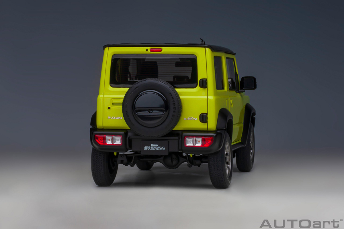 AutoArt 1/18 Suzuki Jimny　ジムニー　キネティックイエロ 1/18 スズキ ジムニーシエラ キネティックイエロー - AOSHIMA