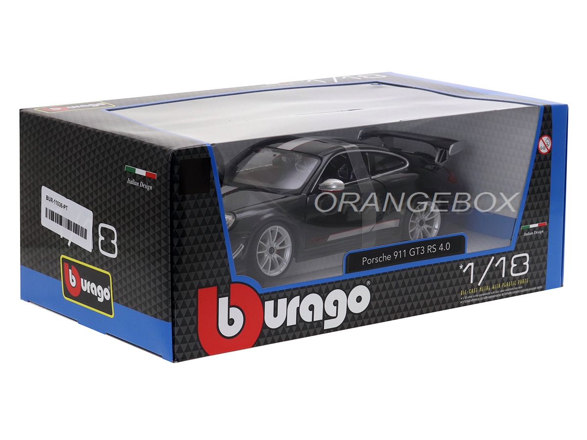 Porsche 911 GT3 RS 4.0 Bburago 1:18 Preto - 19 anos! Loja on-line